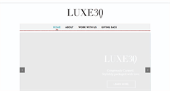 Desktop Screenshot of luxe30.com