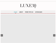 Tablet Screenshot of luxe30.com